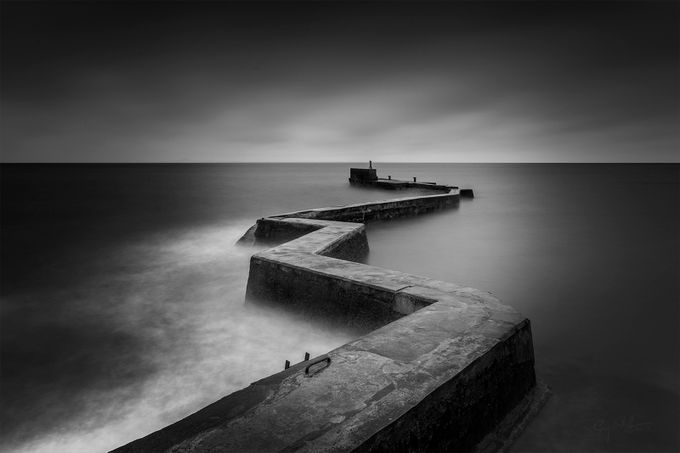 St Monans Pier, St Monans,Scotland. by garyalexander - Monochrome Creative Compositions Photo Contest