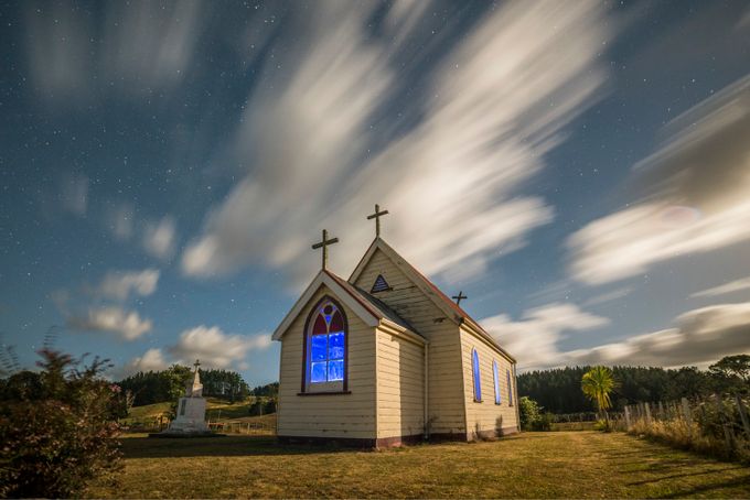Church under moonlight by DeonHamilton - The Moving Clouds Photo Contest