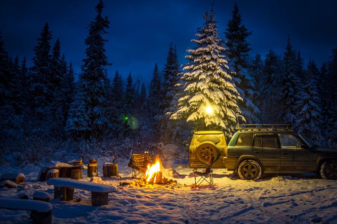 Winter fire by Roman_Bukhtiarov - Winter Nights Photo Contest