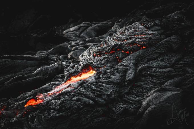 Kilauea Lava Flow by AMills - Terrains And Textures Photo Contest