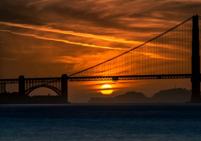 Golden Sun Set from the Wave Organ by DaleShelton - Sunset And The City Photo Contest