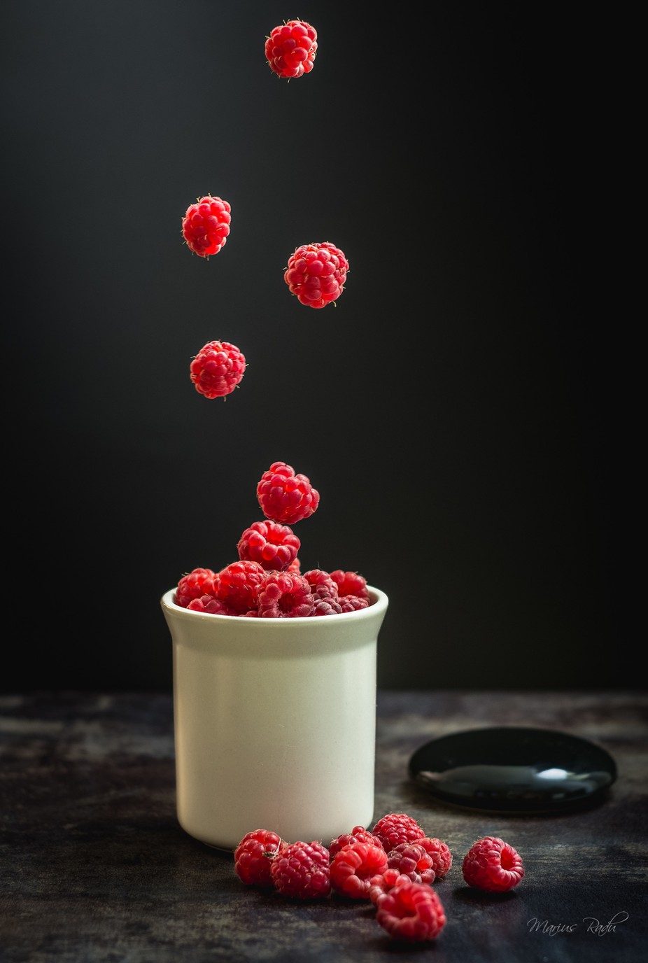 Flying raspberries by raducm - Looks Delicious Photo Contest
