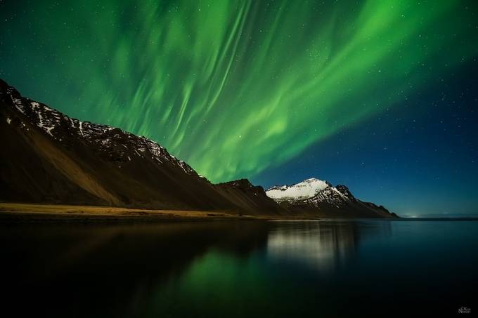 Aurora Night Sky by KimNordbyPhotography - The Night And The Mountains Photo Contest