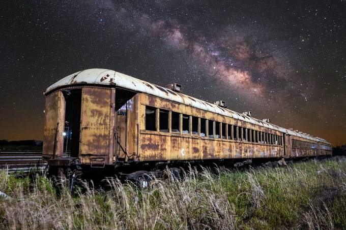 Night Train - Texas Coast by jfischerphotography - All About Trains Photo Contest