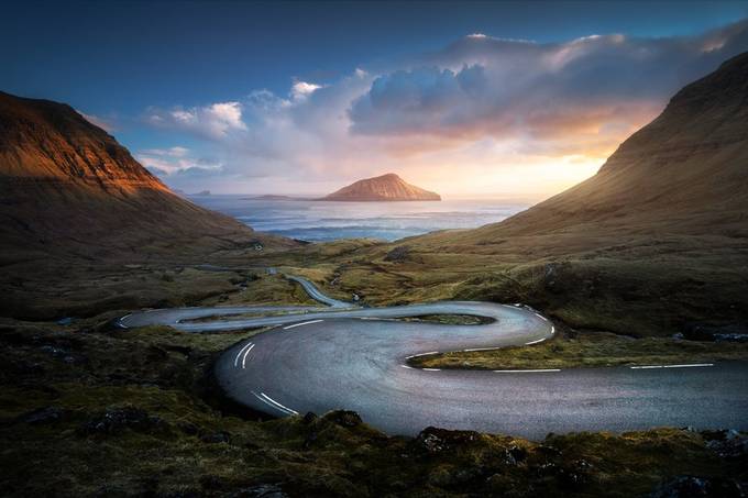 Nordradalur Sunset by madspeteriversen - Compose With S Curves Photo Contest