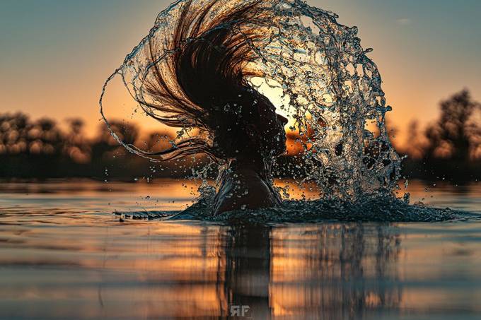 Bathing in the sunset by Lucidus-foto - Image Of The Month Photo Contest Vol 47