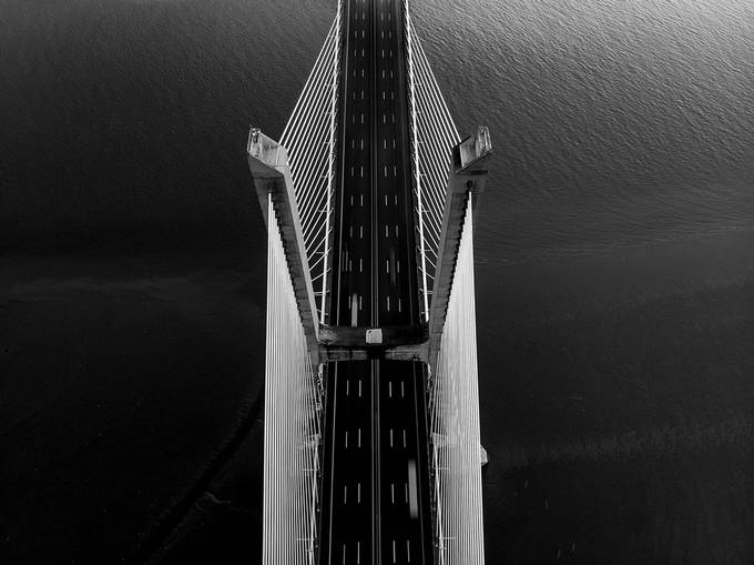 Vasco da Gama bridge by georgepapapostolou - Picturing Negative Space Photo Contest