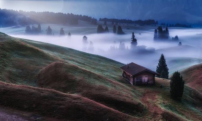 The Cabin in Fog by Richard-Beresford-Harris - Huts And Cabins Photo Contest