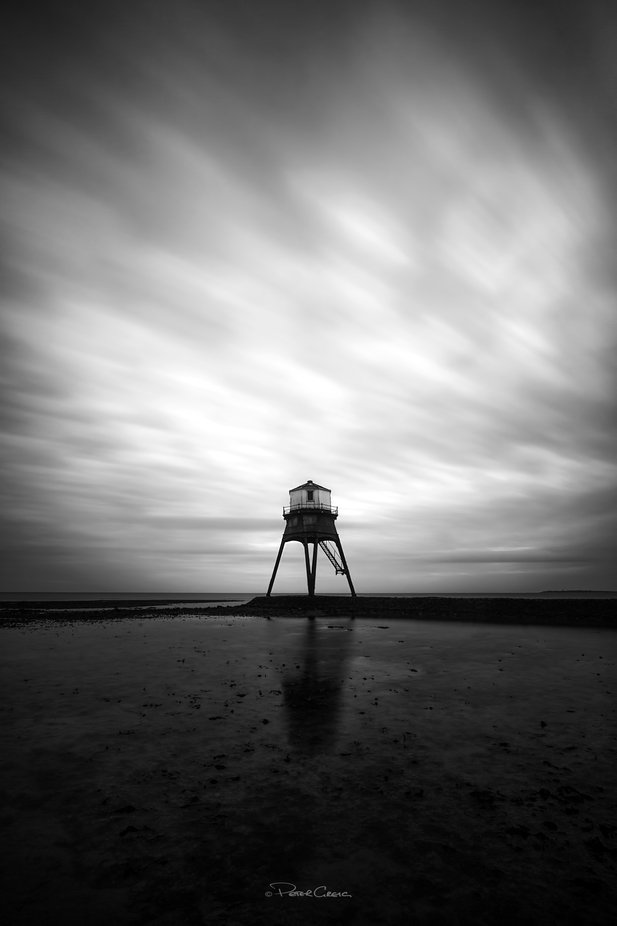 Dovercourt Lighthouse  by petergreig - Monochrome Reflections Photo Contest