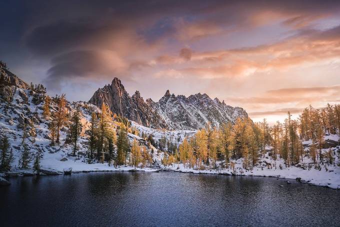 Early winter sunrise at Prussik peak by stevenscarcello - Winter Paradise Photo Contest