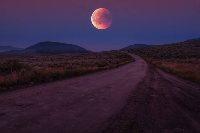 FULL MOON by raulweisser - Empty Roads Photo Contest