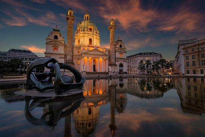 Karlskirche Vienna by georgepapapostolou - Classic Architecture Photo Contest