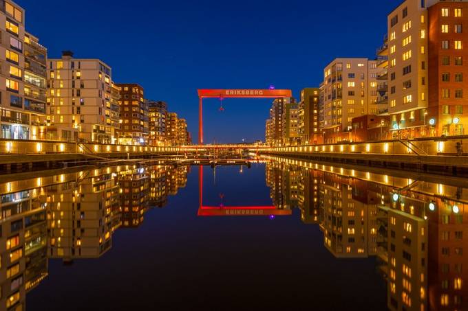 Eriksberg by RobertFoldes - Water At Night Photo Contest