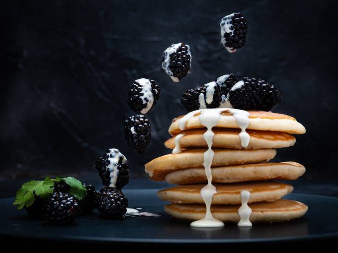 Pancakes &amp; Blackberries... by DeoIron - On The Table Photo Contest