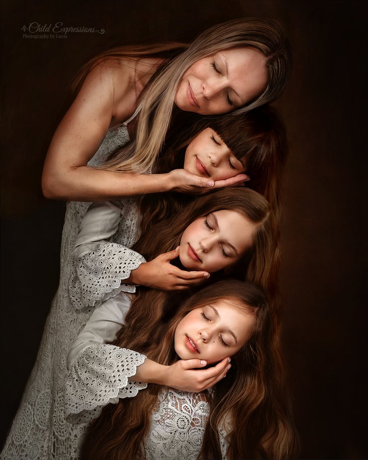 Self portrait with my daughters by Child_Expressions - Creative Indoor Portraits Photo Contest