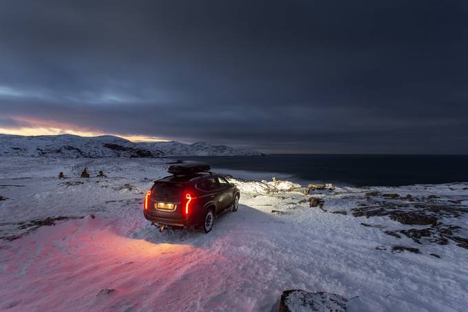 Mitsubishi at the end of the Earth by yakushevgeniy - Winter Road Trip Photo Contest