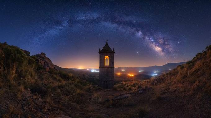 Night in the monastery II by Juliocastropardo - The Vast Milky Way Photo Contest