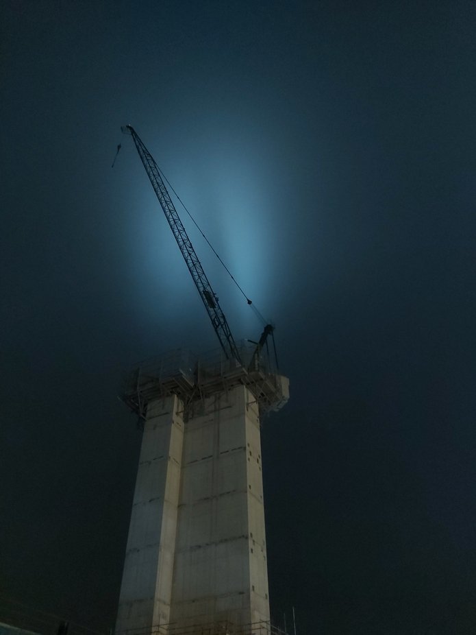 Crane by Mantasg - Night Time Photo Contest