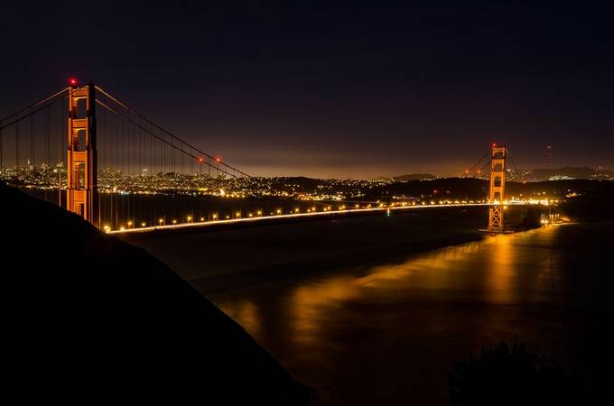 Grandeur of the Golden Gate Bridge by Pamelabole - All About The Night Photo Contest