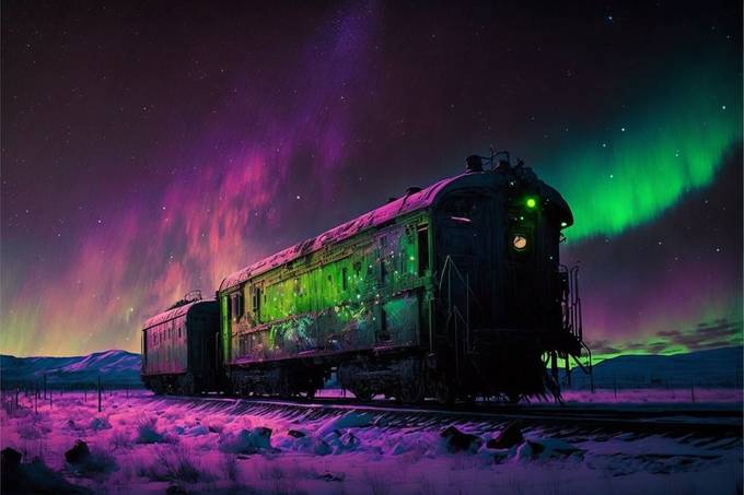 Northern Funk Lights by ThoughtKnots - Train Spotting Photo Contest